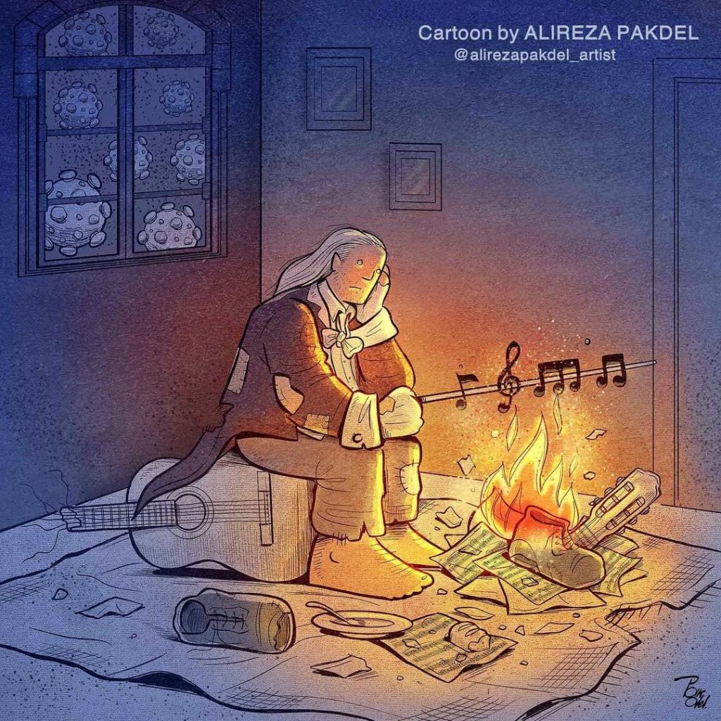 Dessin satirique d'Alireza Pakdel
