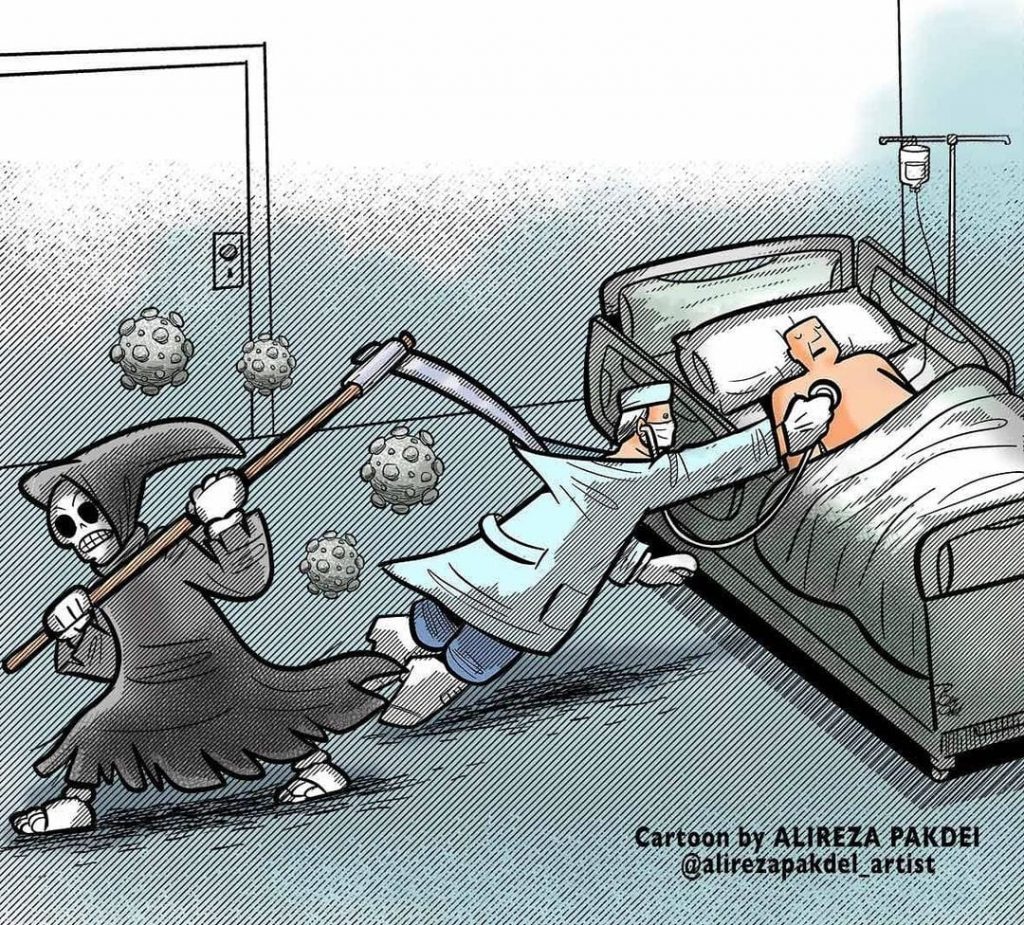 Dessin satirique d'Alireza Pakdel