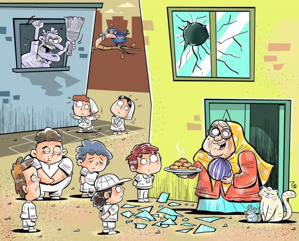 Dessin satirique d'Alireza Pakdel