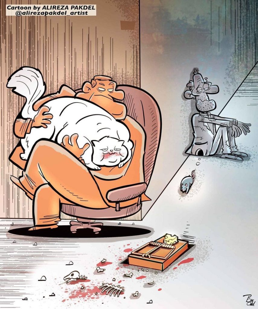 Dessin satirique d'Alireza Pakdel