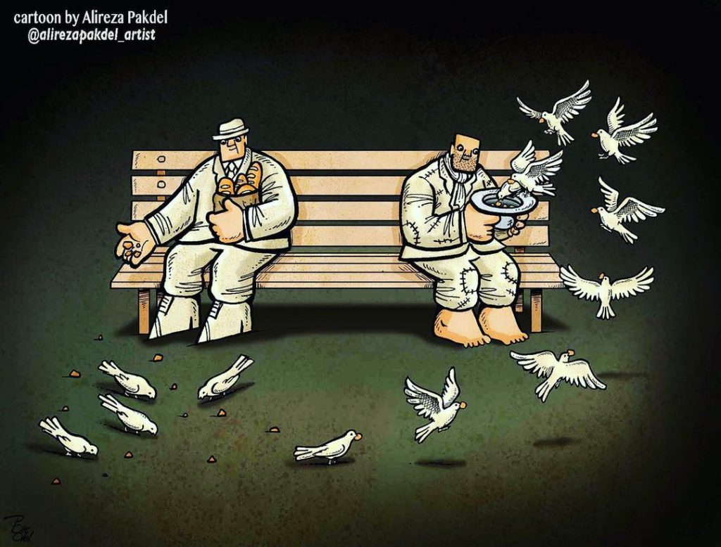 Dessin satirique d'Alireza Pakdel
