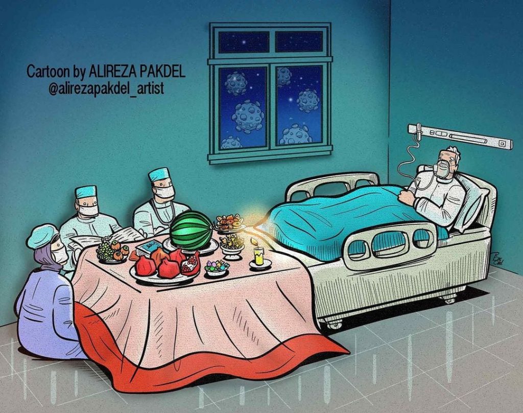 Dessin satirique d'Alireza Pakdel
