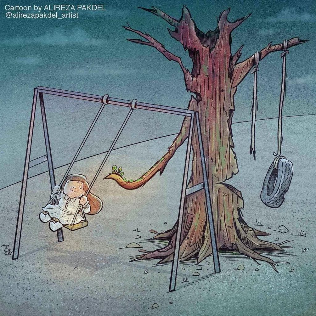 Dessin satirique d'Alireza Pakdel