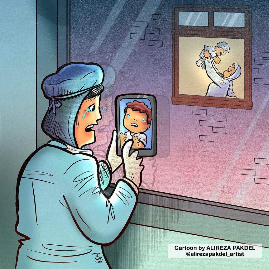 Dessin satirique d'Alireza Pakdel
