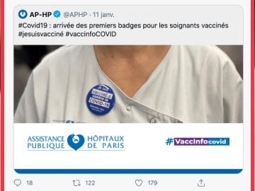 Badge pour les soignants vaccinés