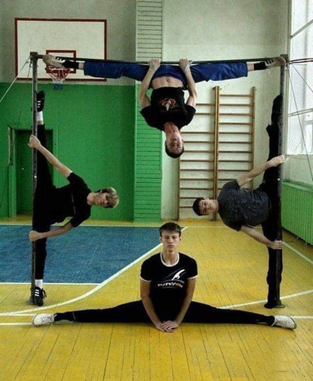 Une figure de gymnastique