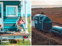 Jonathan et Yunaë dans leur tiny house