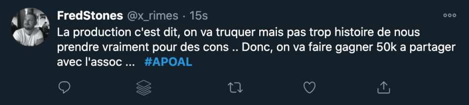 Tweet d'un internaute mécontent de l'émission A prendre ou à laisser avec Jean-Pierre Pernaut.