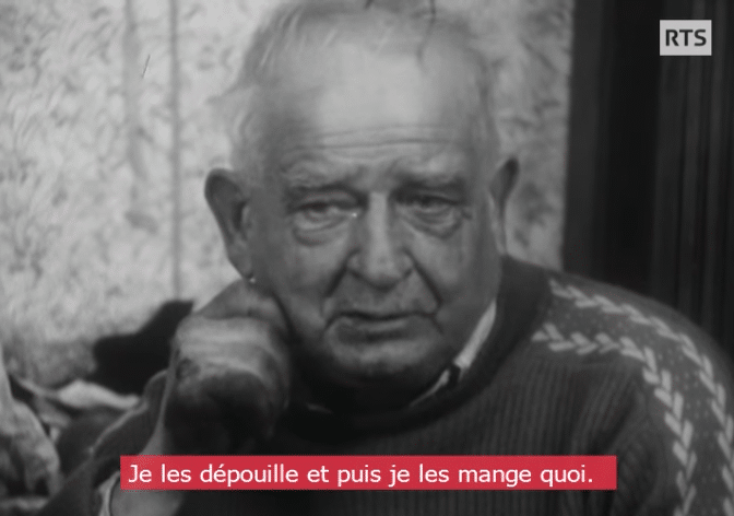 Homme viande chien