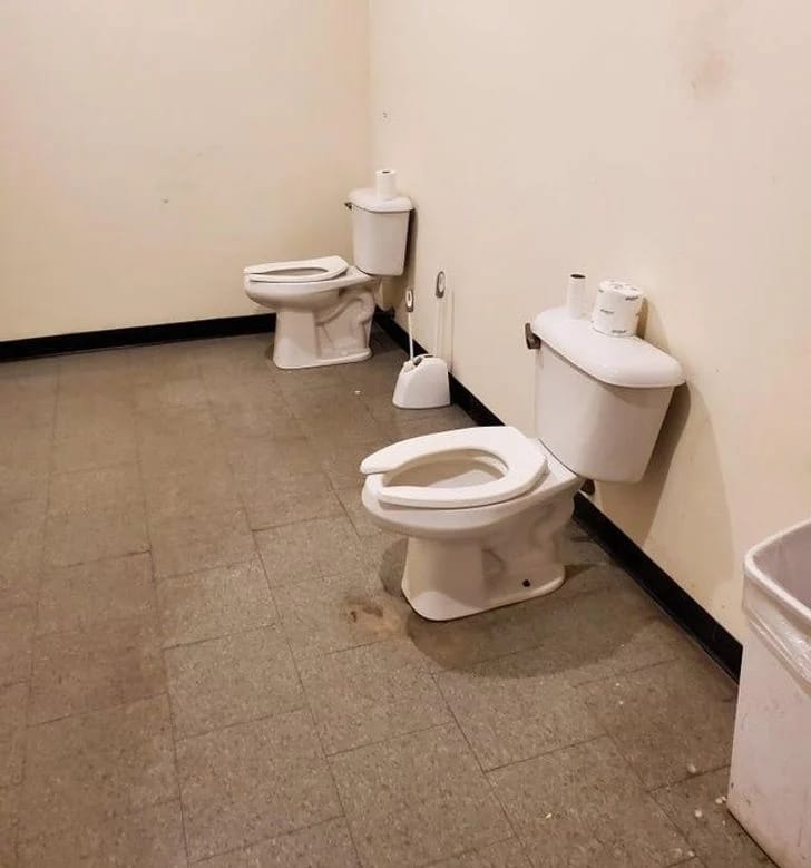 concept toilettes raté absence intimité