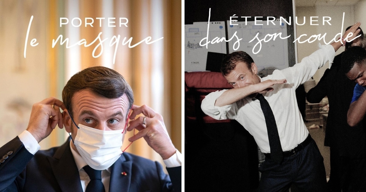 Les posts Instagram d'Emmanuel Macron sur les gestes barrières sont tournés en dérision
