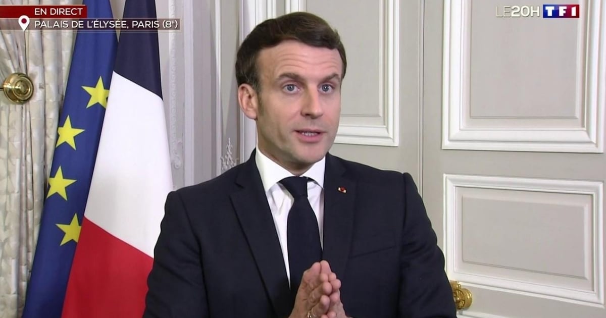 Emmanuel Macron au JT de TF1 ce 2 février 2021.
