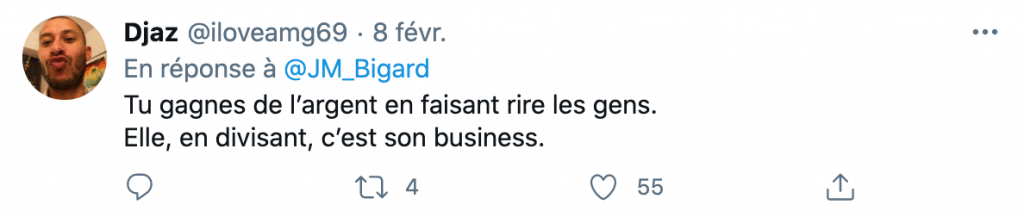 Réaction au tweet de Jean-Marie Bigard sur Assa Traoré
