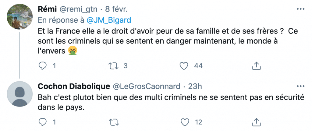 Réaction au tweet de Jean-Marie Bigard sur Assa Traoré
