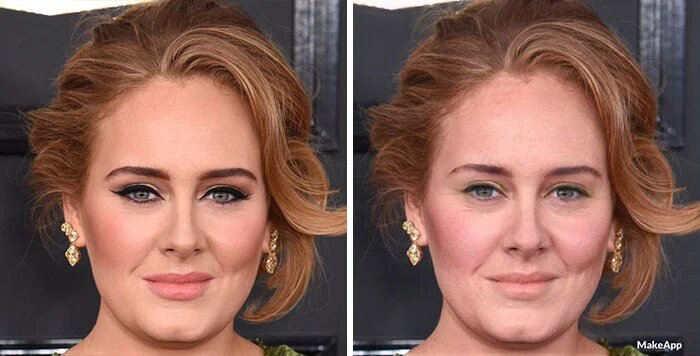 Adele sans maquillage