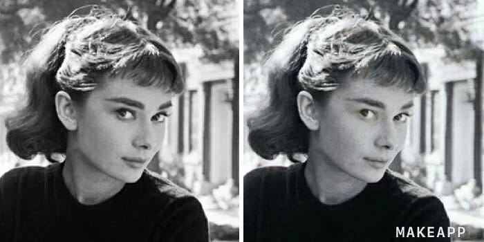 Audrey Hepburn sans maquillage