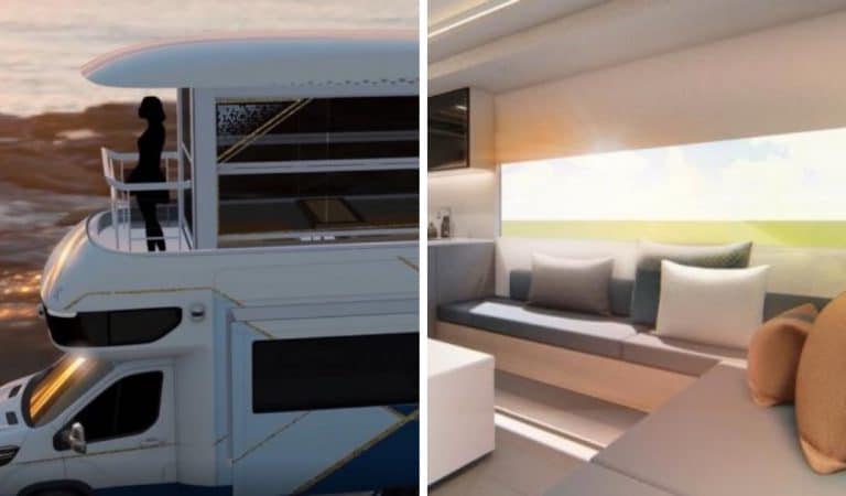 Ascenseur, 1er étage, balcon… Le camping-car « Villa Edition » de SAIC Motor enfin dévoilé !