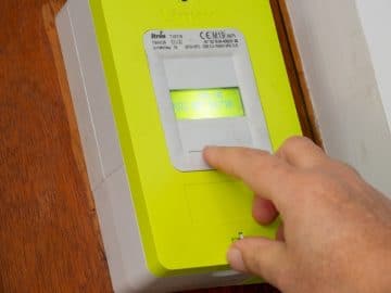 Un compteur Linky posé par Enedis