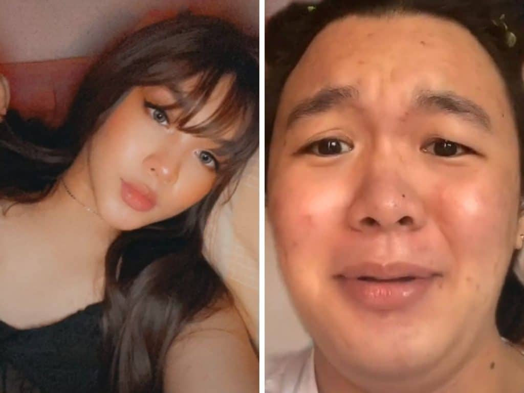 Une internaute compare sa photo sur les réseaux sociaux et son apparence réelle.