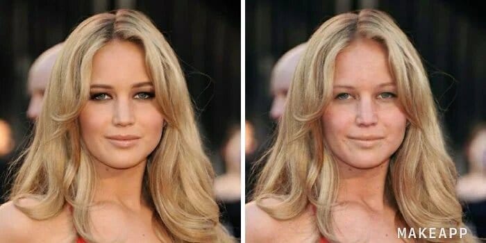 Jennifer Lawrence sans maquillage