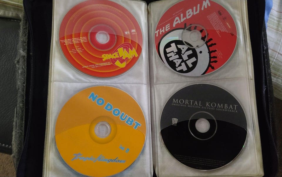 Une pochette de rangement de CD dans dans les années 90