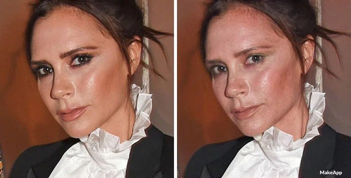 Victoria Beckham sans maquillage