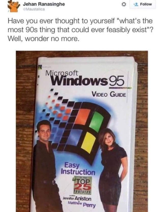 Windows 95, dans les années 90