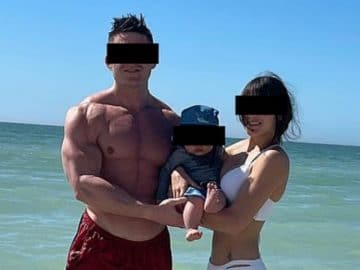 Un bodybuilder avec son bébé de 8 mois