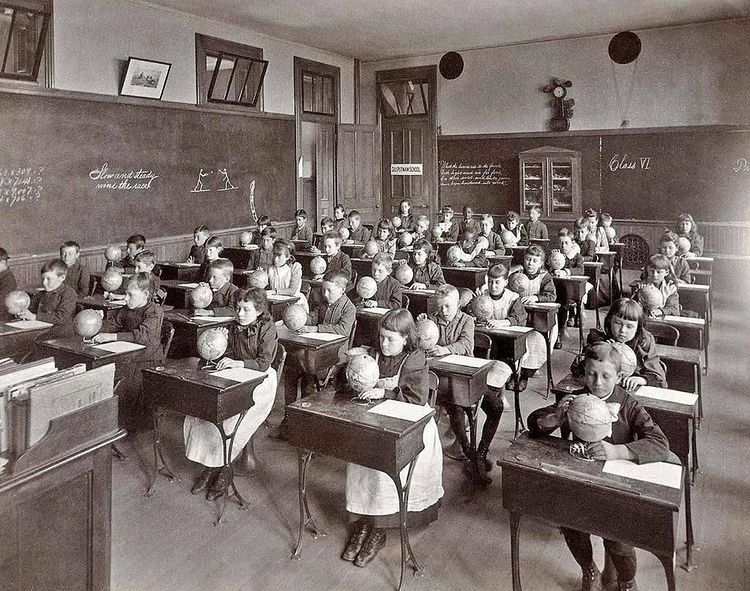des écoliers de boston en 1892.