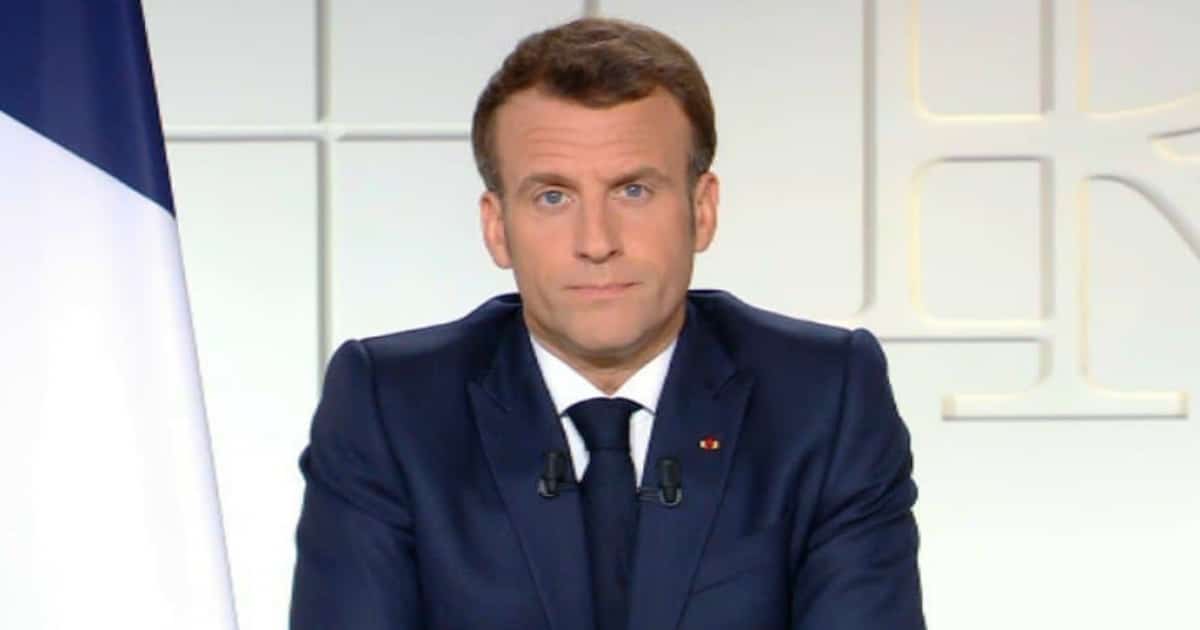 Emmanuel Macron lors de son allocution du 31 mars 2021.