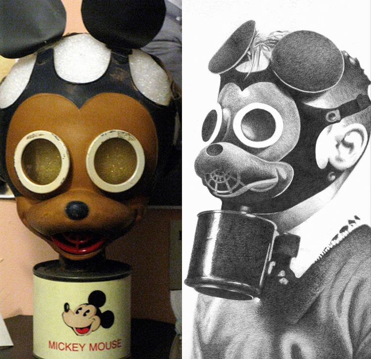 Le masque à gaz disney en 1940.