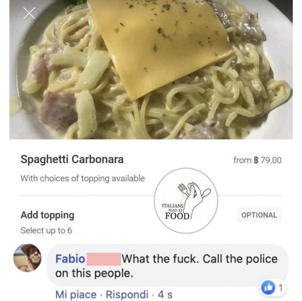 Plat italien raté