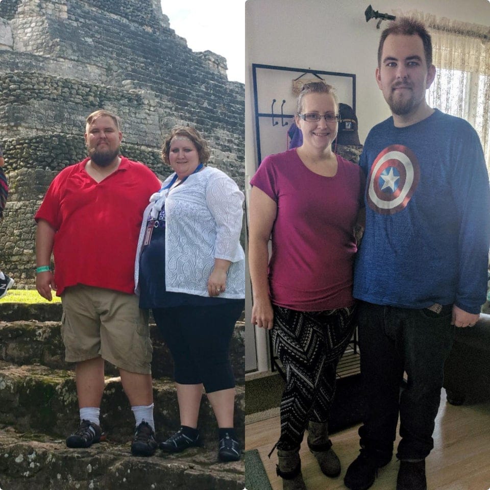 un couple d'anciens obèses qui ont perdu du poids