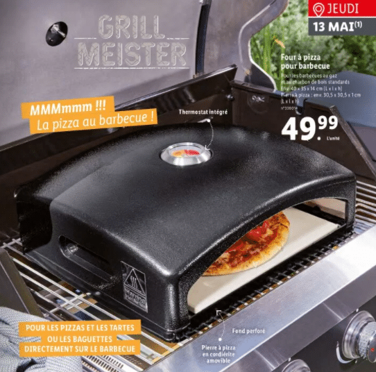 Catalogue Lidl Four à pizza pour barbecue