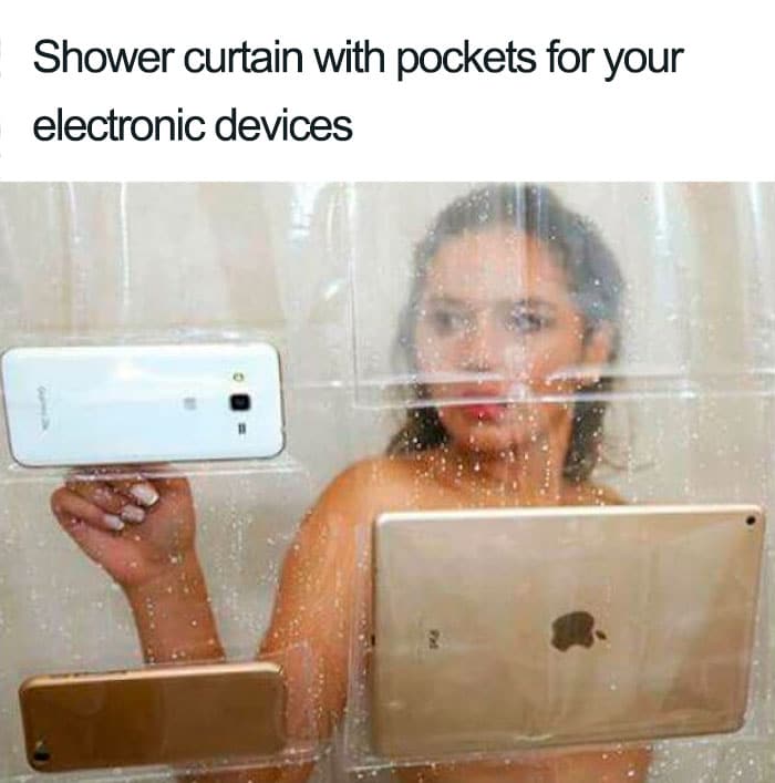Une invention débile : un rideau de douche pour smartphone, tablette et ordinateur