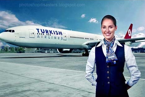 Une retouche photo de Turkish Airlines ratée