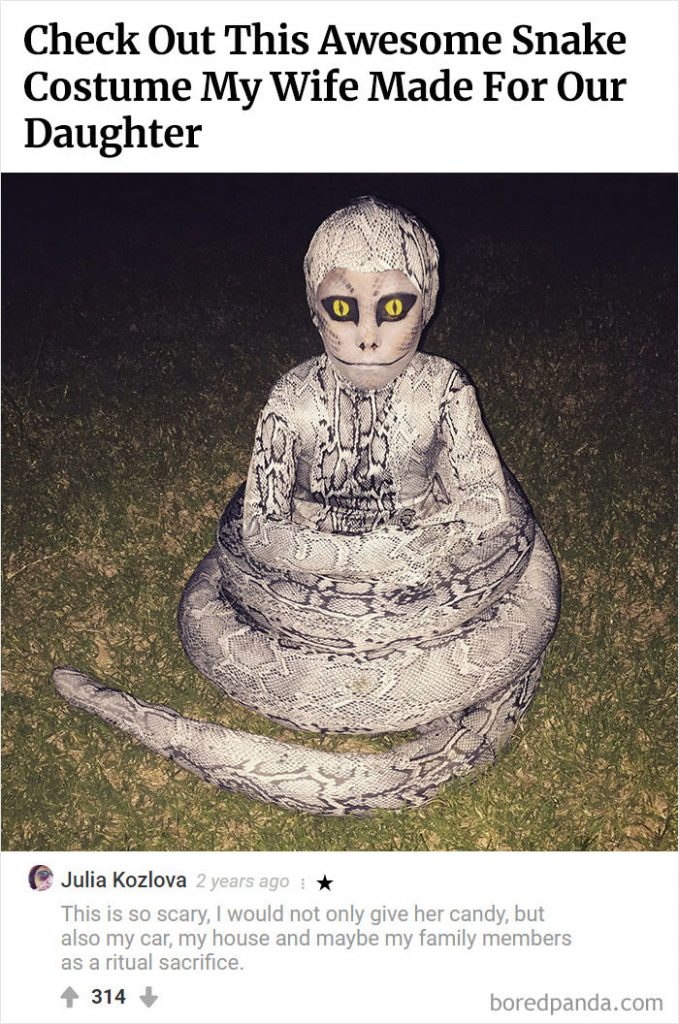 un costume de python