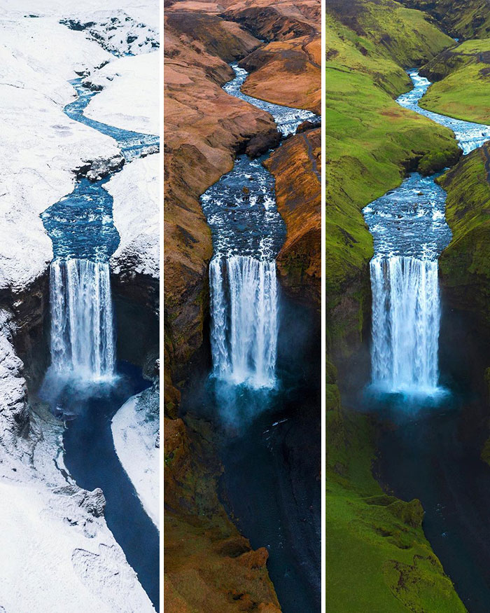 La rivière Skógafoss en Islande