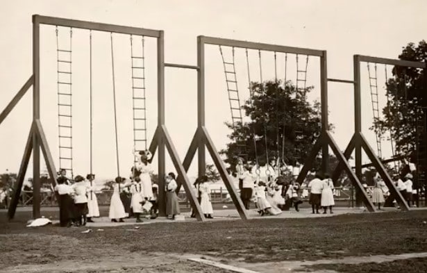 des anciens jeux d'escaliers en 1900