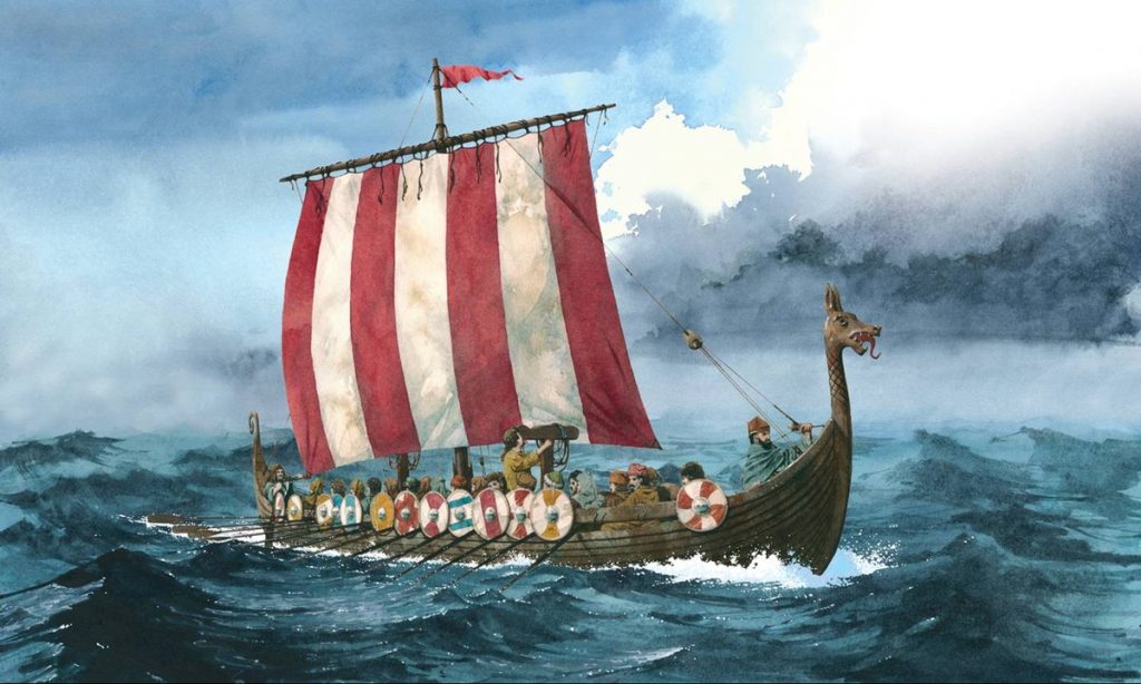 un bateau vikings