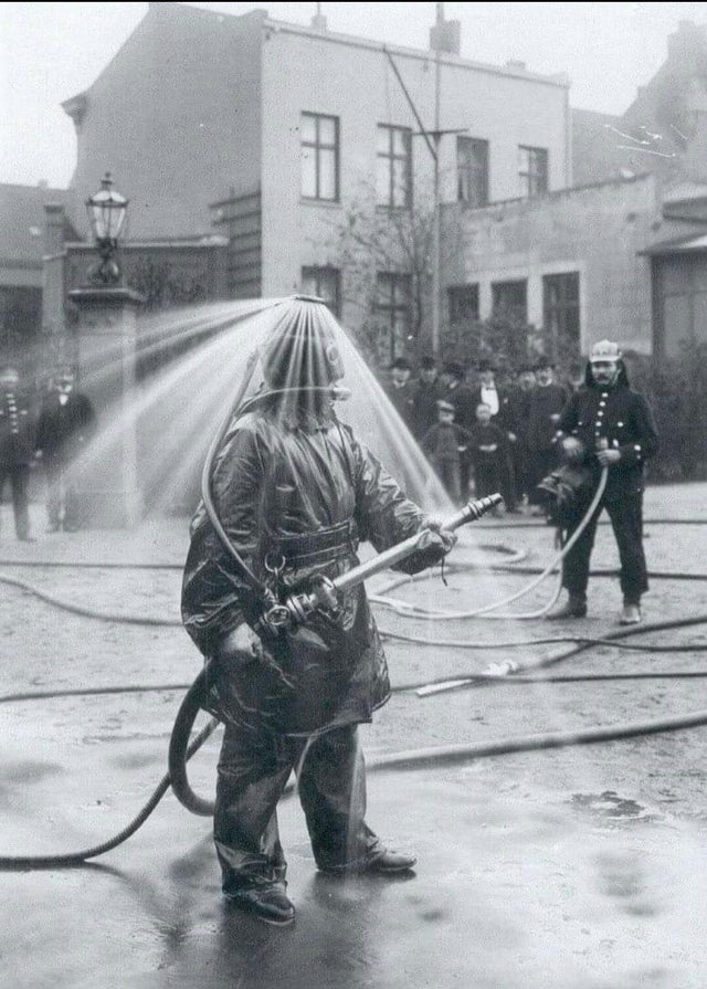 Un pompier allemand en 1900