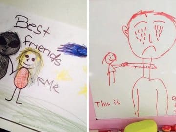 des dessins réalisés par des enfants