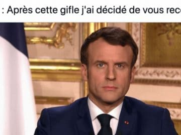 Réaction Twitter sur la claque d'Emmanuel Macron