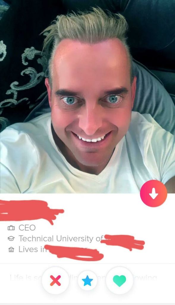 Une photo Tinder mal retouchée