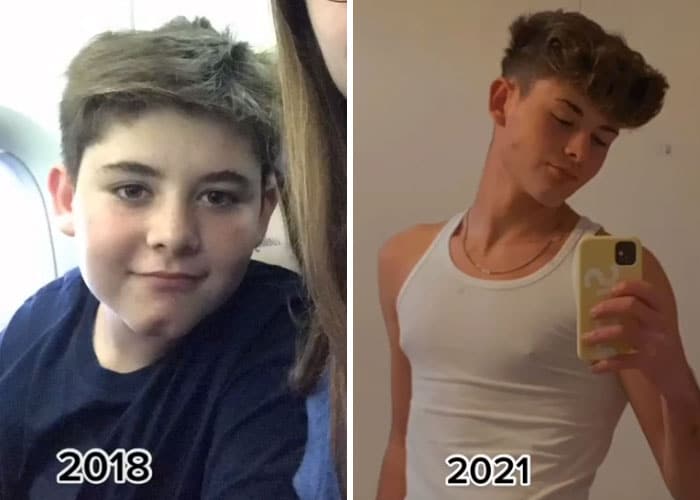 Un ado transformé par la puberté