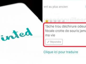 Le message d'un internaute sur Vinted