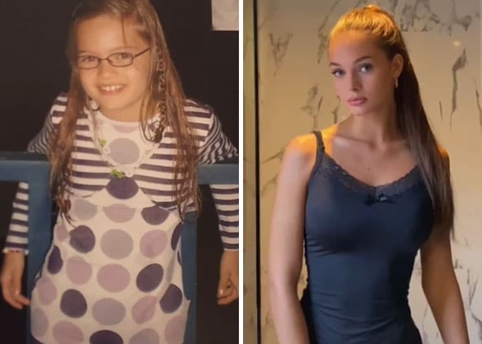 Une fille transformée par la puberté