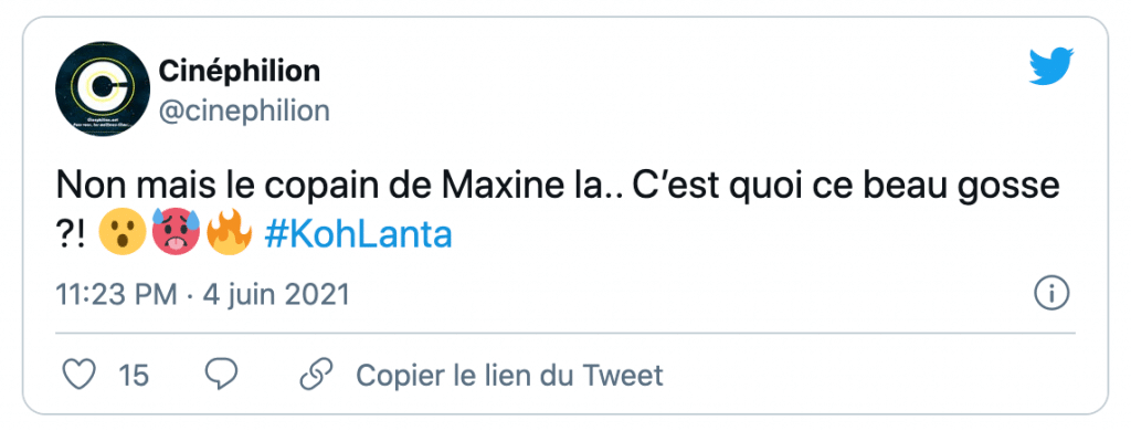 un tweet sur le chéri de Maxine