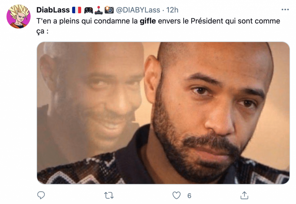 un tweet sur la claque de Macron