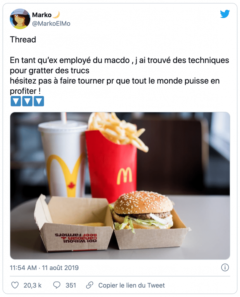 astuces McDonald's